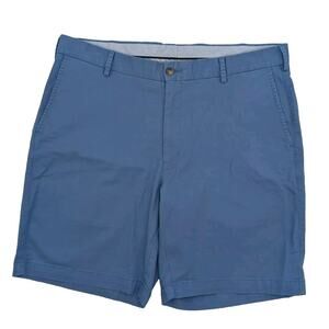 Peter Millar Men’s Performance Chino Shorts Size 36 Blue Pima Cotton Stretch
